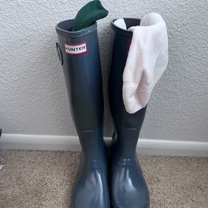 Tall Hunter Rain Boots with 2 sets of fleece liners - 7
